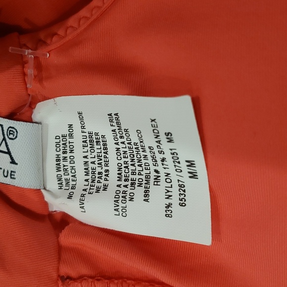 Becca Virtue M Janis Macrame High Neck in Coral Bikini Swim Top & Bottom - Picture 9 of 12